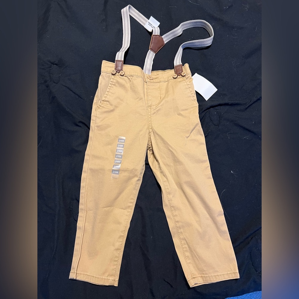 Toddler suspender pants